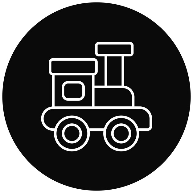 Imagen vectorial del icono del tren Se puede utilizar para juguetes infantiles