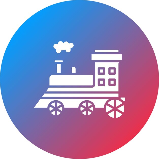 Imagen vectorial del ícono del tren de vapor Se puede utilizar para el transporte