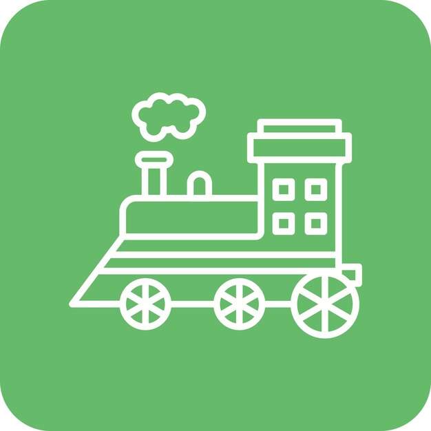 Imagen vectorial del ícono del tren de vapor Se puede utilizar para el transporte
