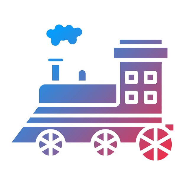Imagen vectorial del ícono del tren de vapor Se puede utilizar para el transporte
