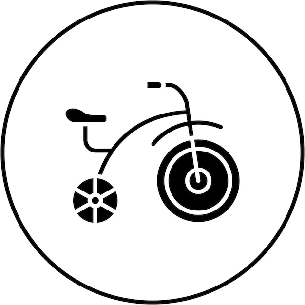 Imagen vectorial del icono del triciclo Se puede utilizar para el transporte