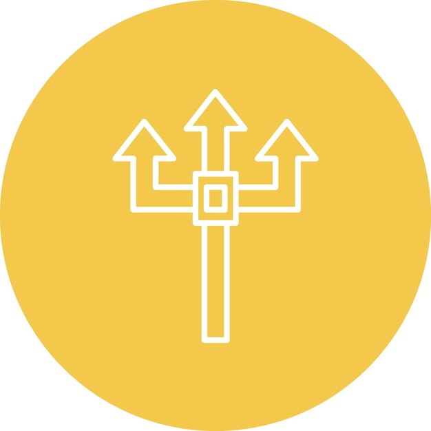 Imagen vectorial del icono del tridente Se puede usar para Halloween