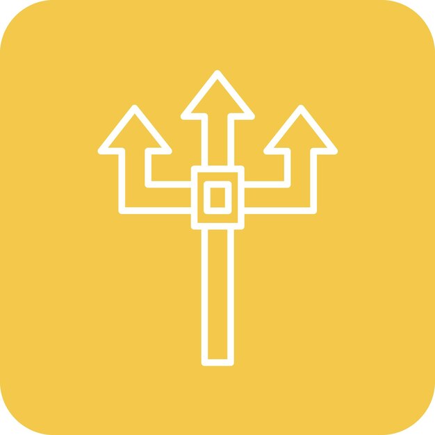 Imagen vectorial del icono del tridente Se puede usar para Halloween