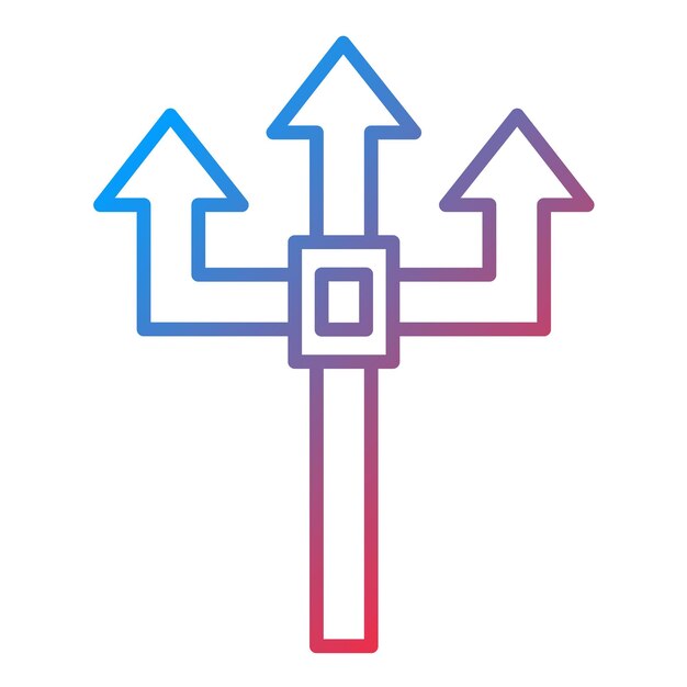 Imagen vectorial del icono del tridente Se puede usar para Halloween
