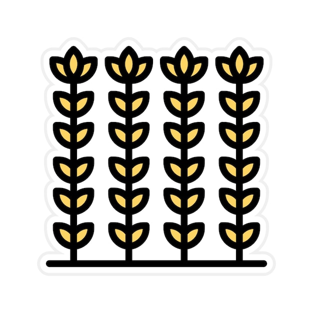 Imagen vectorial del icono del trigo Puede utilizarse para la agricultura