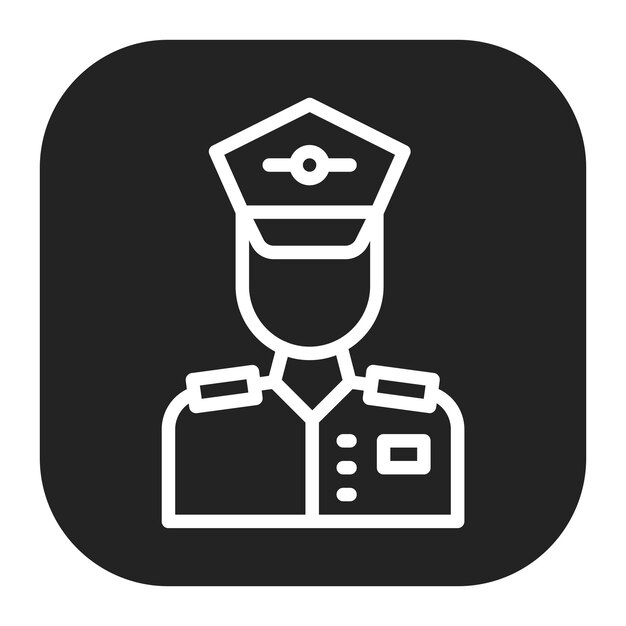 Imagen vectorial del icono de la tripulación de cabina Se puede utilizar para el avión