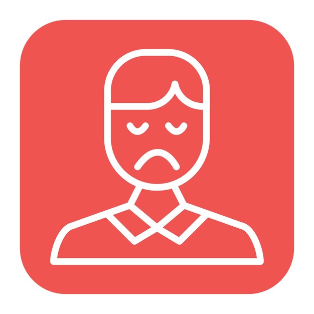 Imagen vectorial de icono triste Se puede usar para estilos de vida