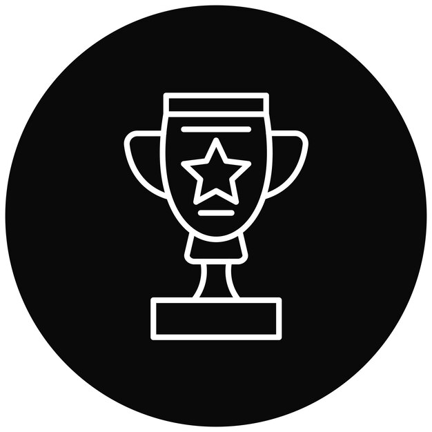 Imagen vectorial del icono del trofeo Se puede usar para atletismo