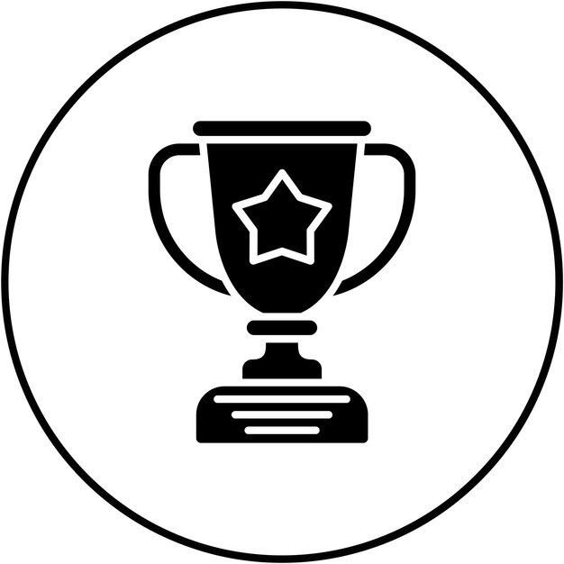 Imagen vectorial del icono del trofeo Se puede usar para Auto Racing