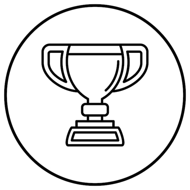 Imagen vectorial del icono del trofeo Se puede usar para deportes