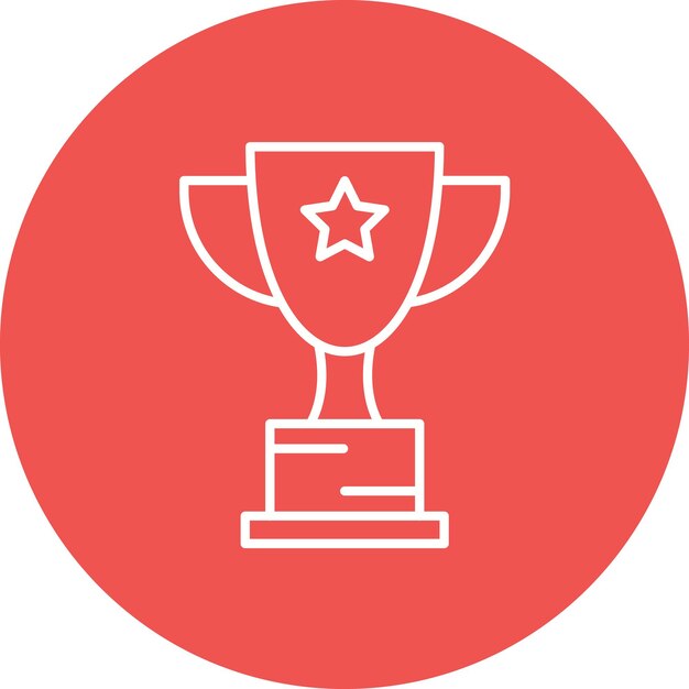 Imagen vectorial del icono del trofeo Se puede usar para el fútbol