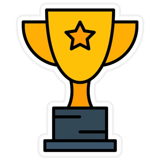 Imagen vectorial del icono del trofeo Se puede usar para el fútbol