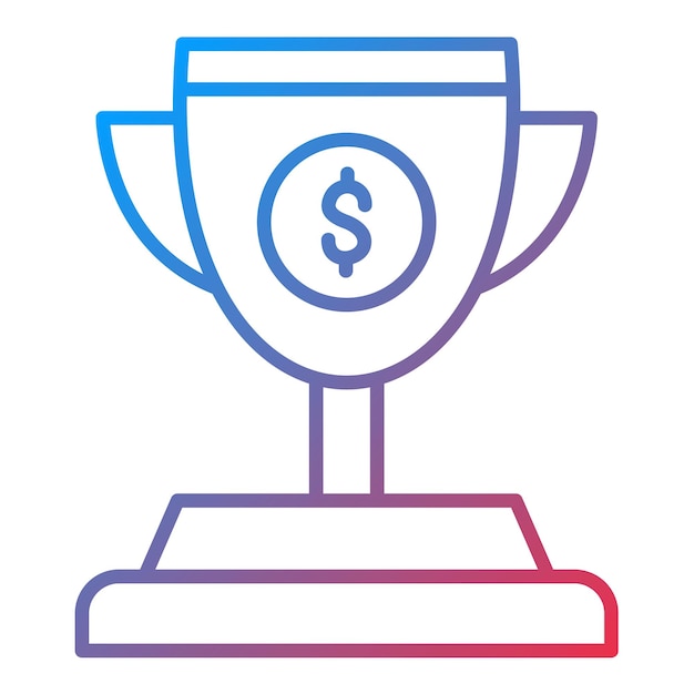 Imagen vectorial del icono del trofeo Se puede usar para el inicio de negocios