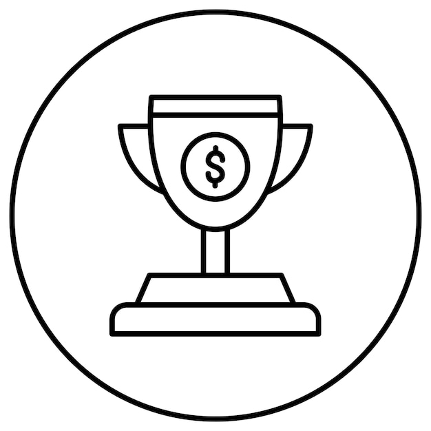 Imagen vectorial del icono del trofeo Se puede usar para el inicio de negocios