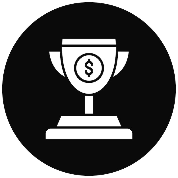Imagen vectorial del icono del trofeo Se puede usar para el inicio de negocios