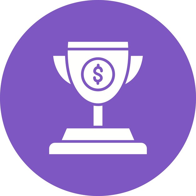 Imagen vectorial del icono del trofeo Se puede usar para el inicio de negocios