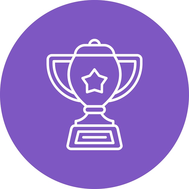 Imagen vectorial del icono del trofeo Se puede utilizar para el aprendizaje
