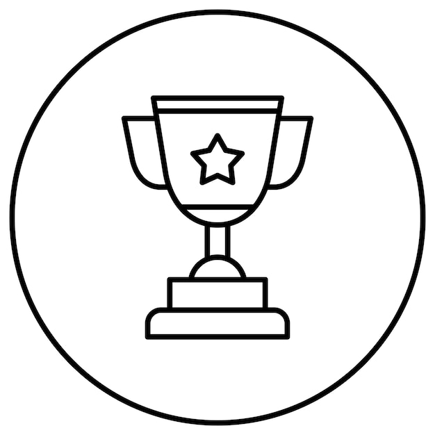 Imagen vectorial del icono del trofeo Se puede utilizar para la educación