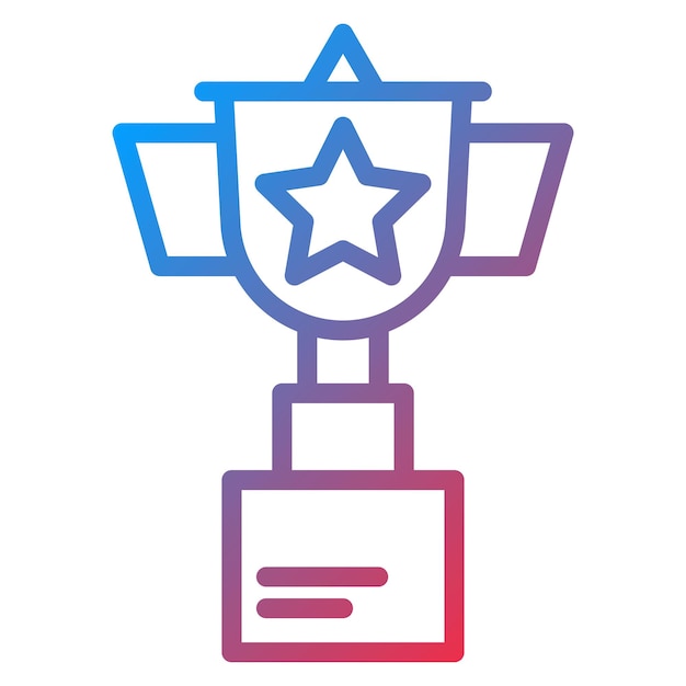 Imagen vectorial del icono del trofeo Se puede utilizar para reuniones de negocios