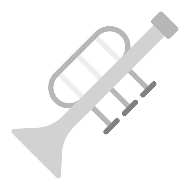 Imagen vectorial del icono de la trompeta Se puede utilizar para el instrumento