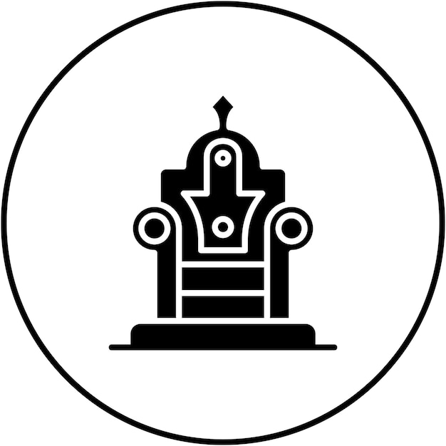 Imagen vectorial del icono del trono Se puede usar para Medieval