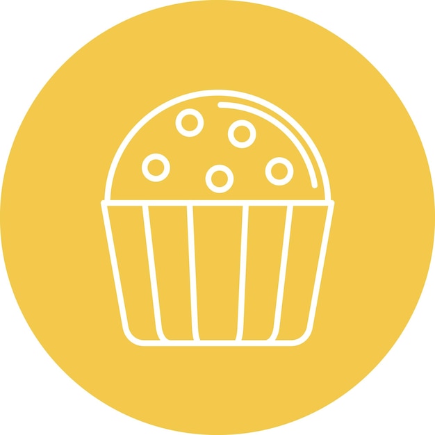 Imagen vectorial del icono de la trufa Se puede utilizar para la panadería