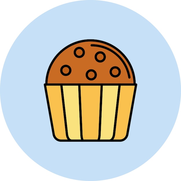 Imagen vectorial del icono de la trufa Se puede utilizar para la panadería