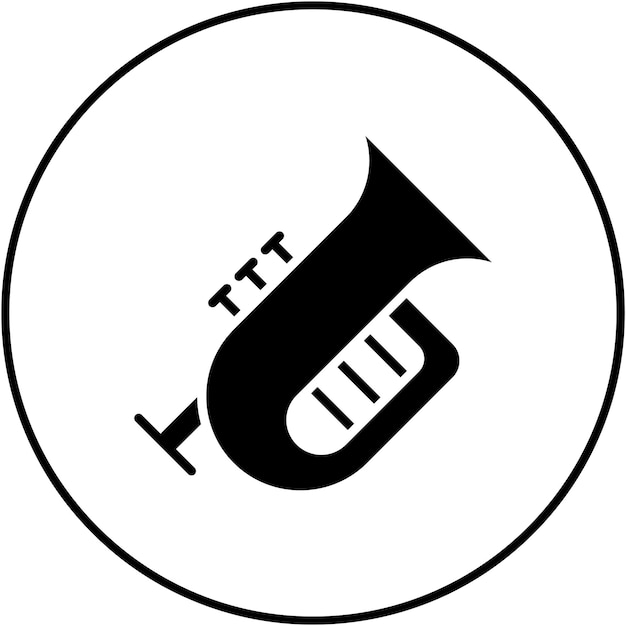 La imagen vectorial del icono de Tuba se puede usar para la civilización antigua