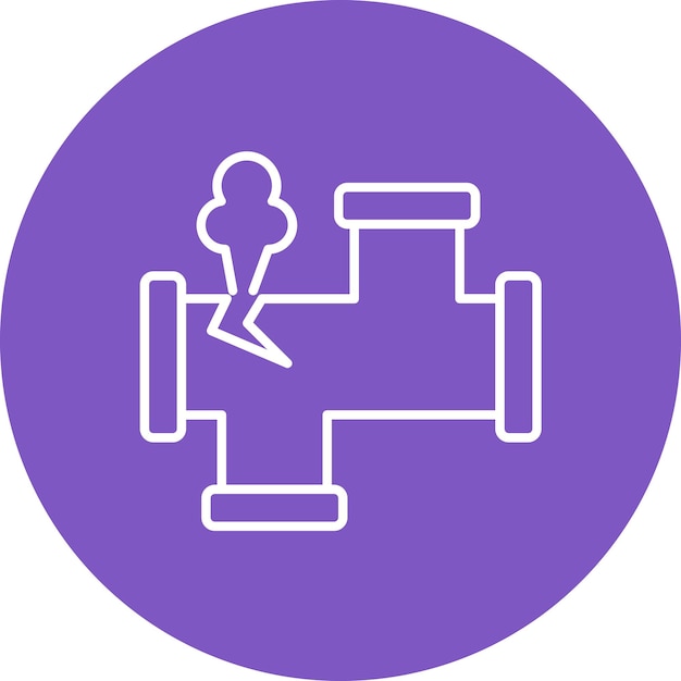 Imagen vectorial del icono de la tubería Se puede utilizar para la fontanería