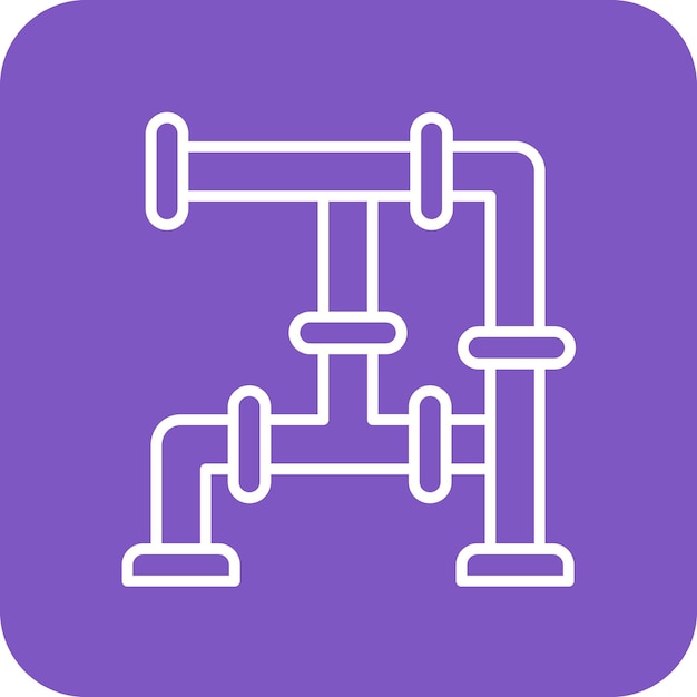 Vector imagen vectorial del icono de la tubería se puede utilizar para la fontanería