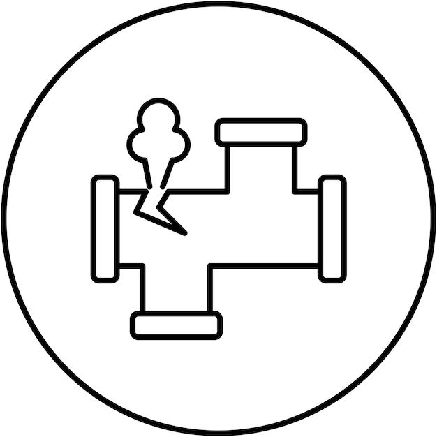Imagen vectorial del icono de la tubería Se puede utilizar para la fontanería