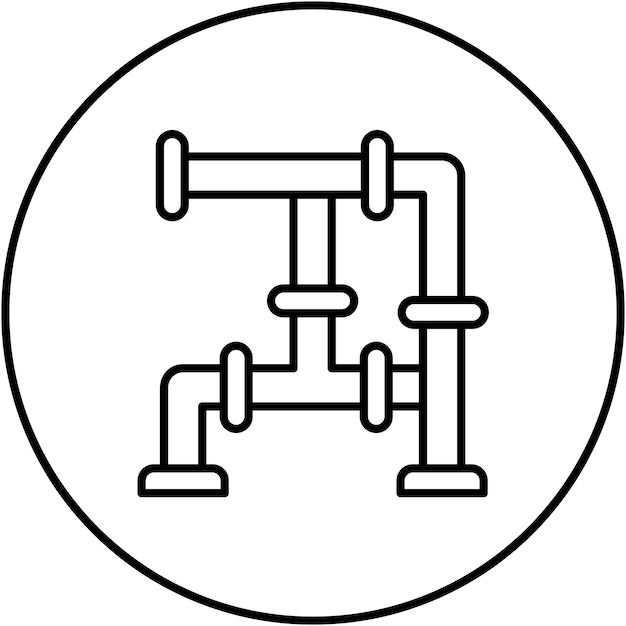 Vector imagen vectorial del icono de la tubería se puede utilizar para la fontanería