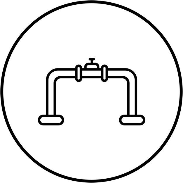 Vector imagen vectorial del icono de la tubería se puede utilizar para el proceso industrial