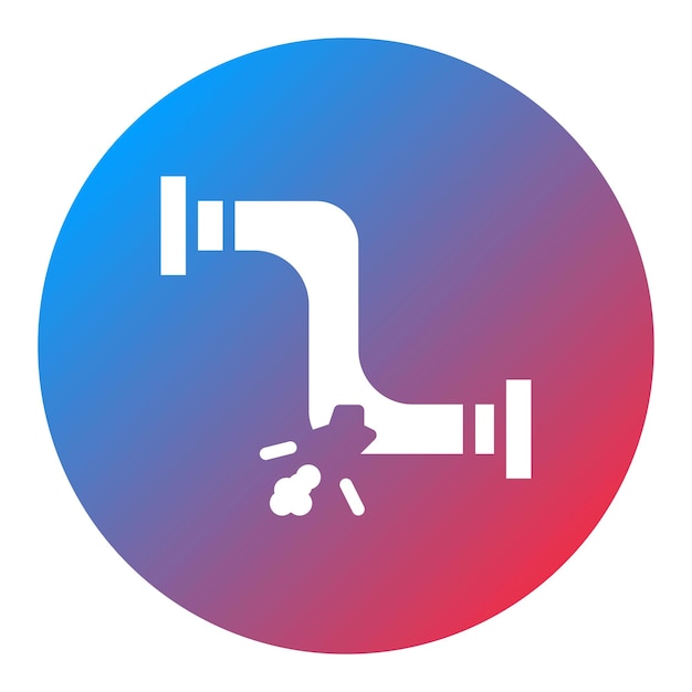 La imagen vectorial del icono de la tubería rota se puede utilizar para la crisis del agua