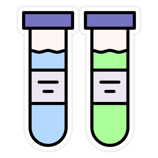 Imagen vectorial del icono del tubo de ensayo Se puede utilizar para la investigación y la ciencia