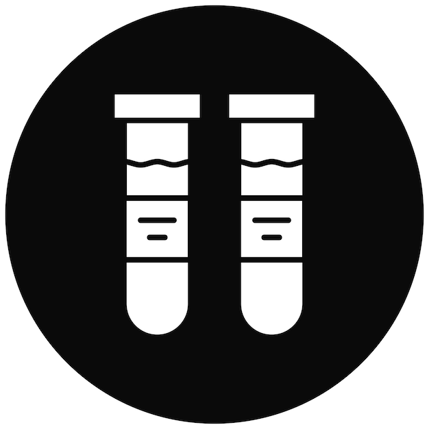 Imagen vectorial del icono del tubo de ensayo Se puede utilizar para la investigación y la ciencia