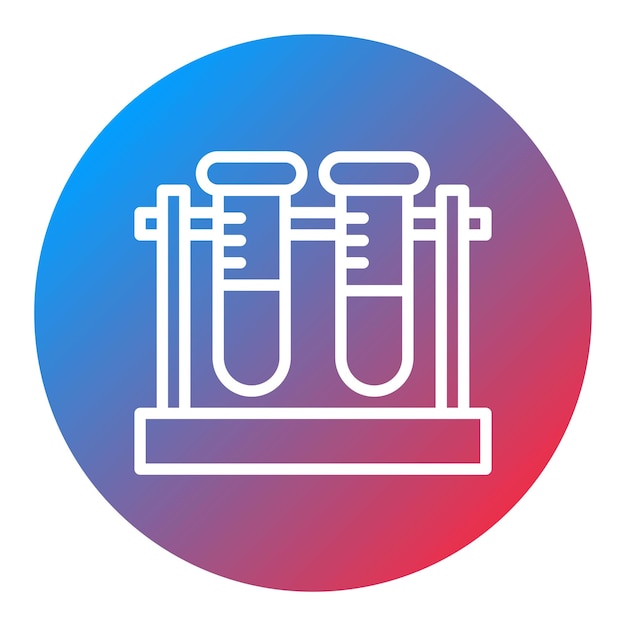 Imagen vectorial del icono del tubo de ensayo Se puede utilizar para el laboratorio virtual