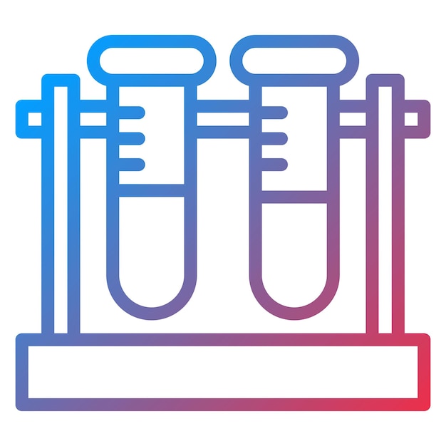 Imagen vectorial del icono del tubo de ensayo Se puede utilizar para el laboratorio virtual
