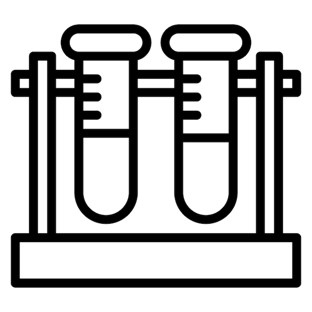 Imagen vectorial del icono del tubo de ensayo Se puede utilizar para el laboratorio virtual