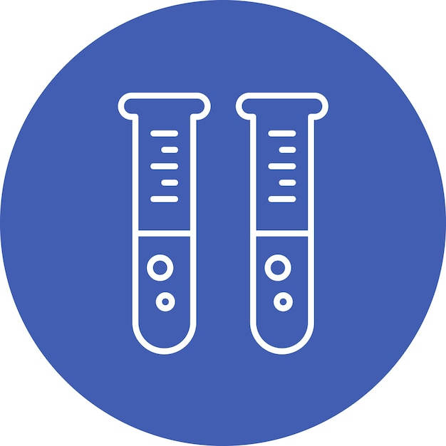 Imagen vectorial del icono del tubo de ensayo Se puede utilizar para química