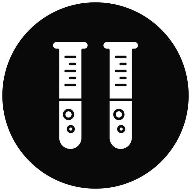 Imagen vectorial del icono del tubo de ensayo Se puede utilizar para química