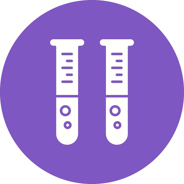 Imagen vectorial del icono del tubo de ensayo Se puede utilizar para química