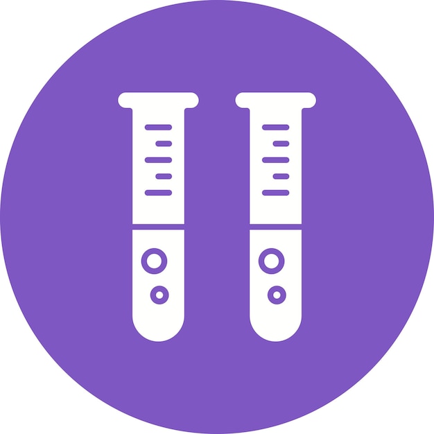 Imagen vectorial del icono del tubo de ensayo Se puede utilizar para química