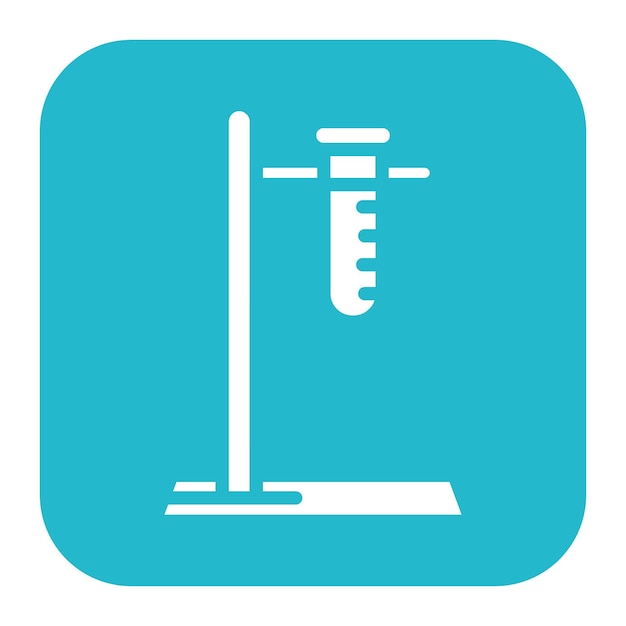 Imagen vectorial del icono del tubo de ensayo puede utilizarse para la ciencia
