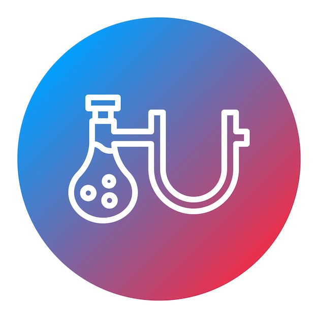 Imagen vectorial del icono del tubo U Se puede utilizar para la ciencia