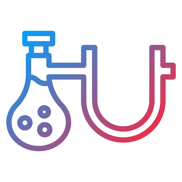 Imagen vectorial del icono del tubo U Se puede utilizar para la ciencia