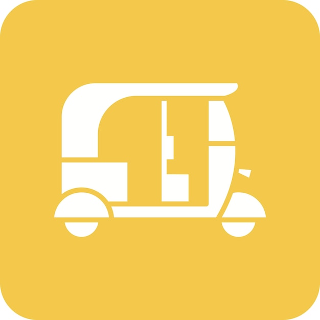 La imagen vectorial del icono Tuk Tuk se puede utilizar para el transporte