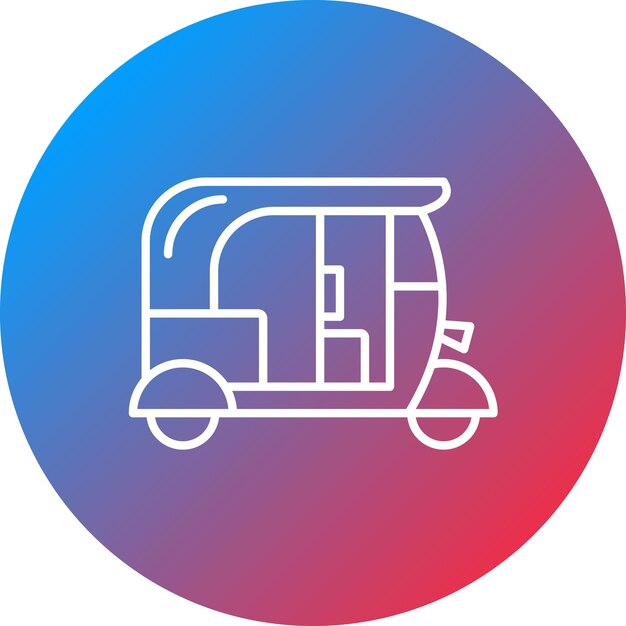 La imagen vectorial del icono Tuk Tuk se puede utilizar para el transporte