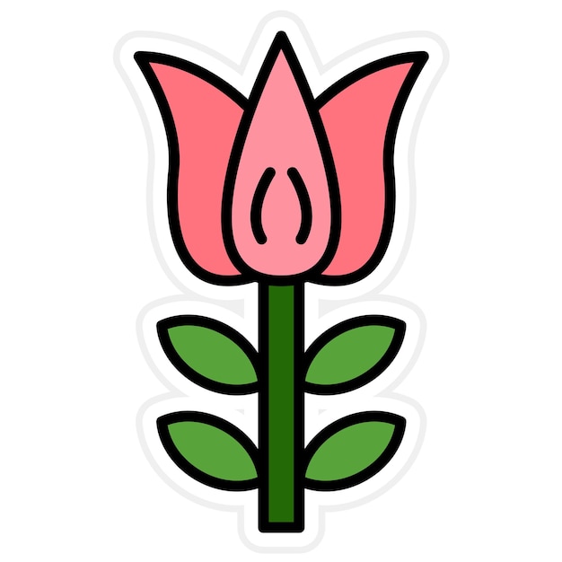 Imagen vectorial del icono del tulipán Se puede usar para estacional