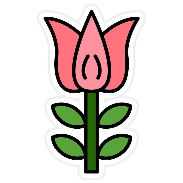 Vector imagen vectorial del icono del tulipán se puede usar para estacional